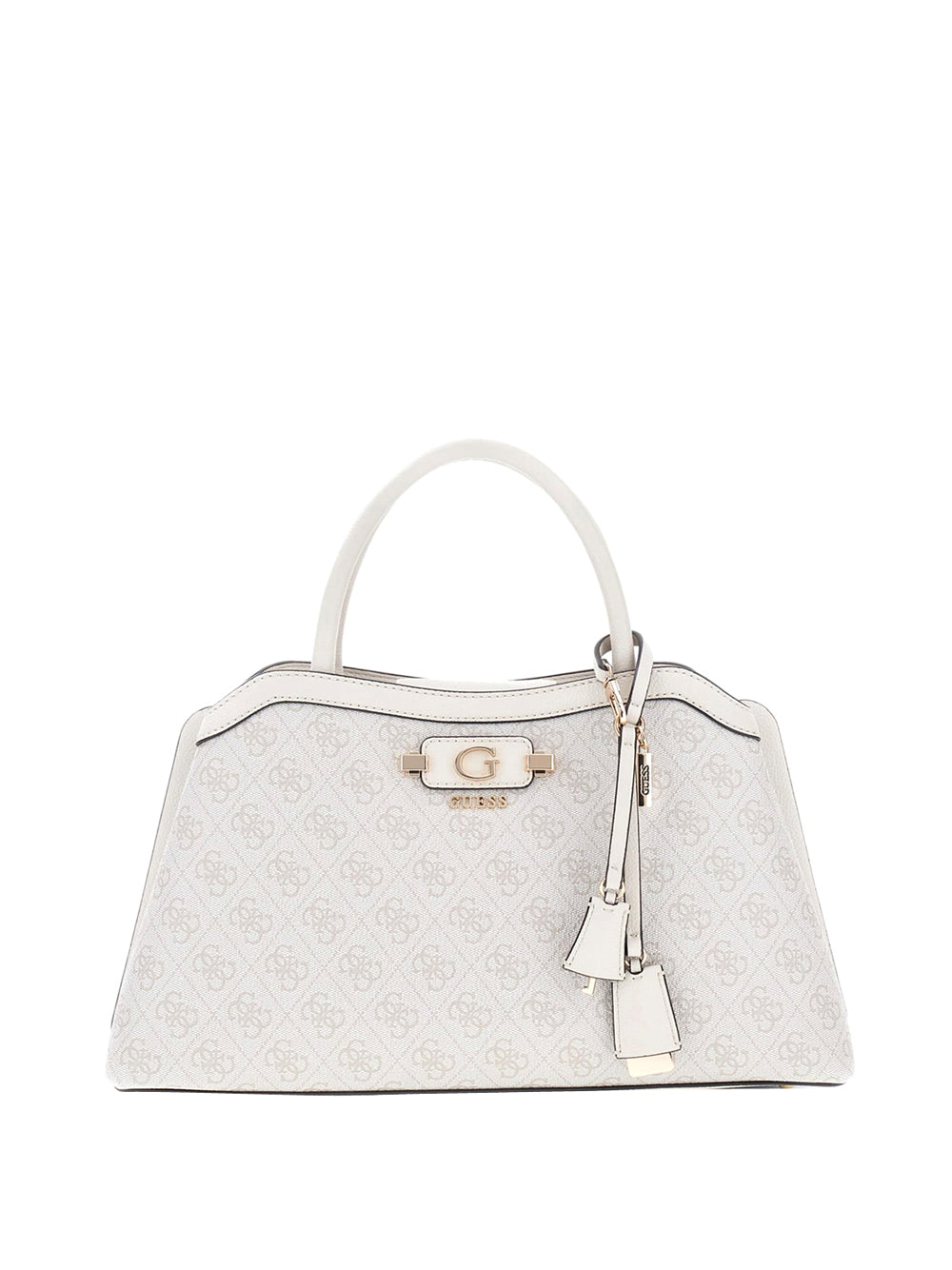 GUESS 1 USCITA Guess Borsa A Mano Lindsey Girlfriend Satchel - Bone Bone Logo