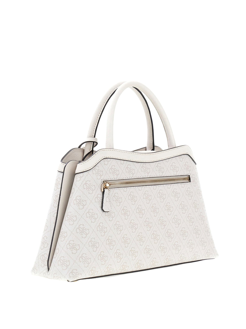 GUESS 1 USCITA Guess Borsa A Mano Lindsey Girlfriend Satchel - Bone Bone Logo