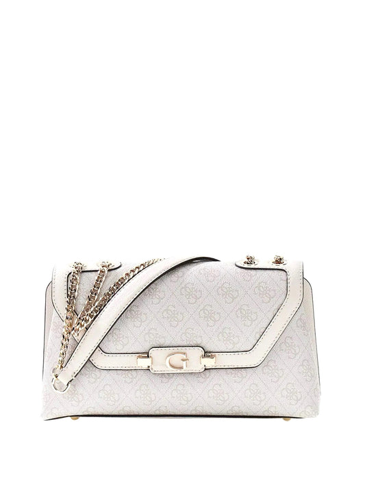 GUESS 1 USCITA Guess Borsa A Mano Lindsey - Beige Bone Logo