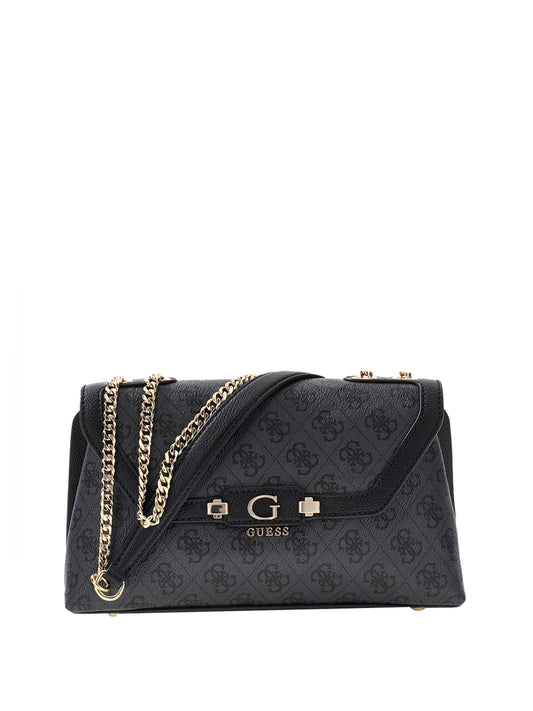 GUESS 1 USCITA Guess Borsa A Tracolla Lindsey Convertible - Coal Coal Logo