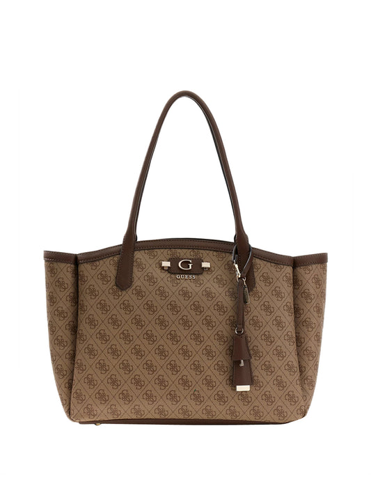 GUESS 1 USCITA Guess Borsa A Mano Lindsey Beige Latte Logo