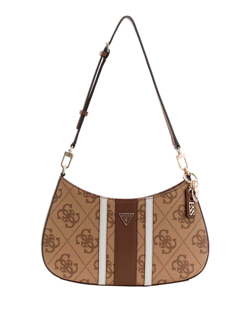 GUESS 1 USCITA Guess Borsa A Tracolla Noelle - Marrone Latte Logo/Brown