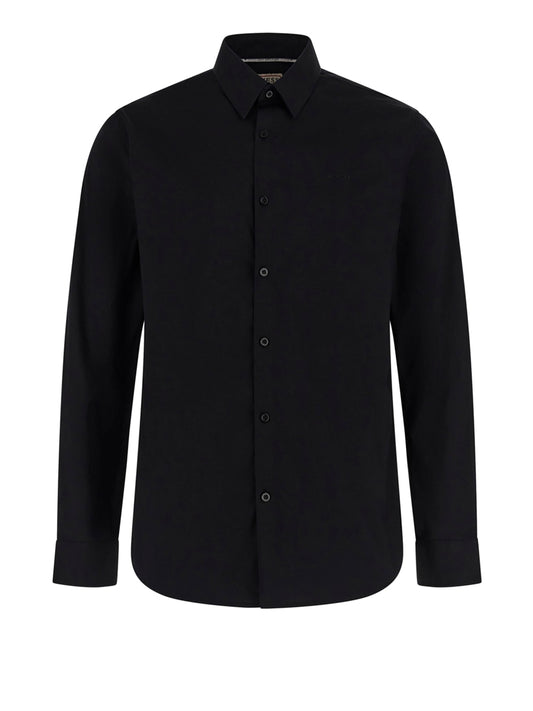GUESS 1 USCITA Guess Camicia In Tinta Unita Slim Fit - Black Jet Black A996