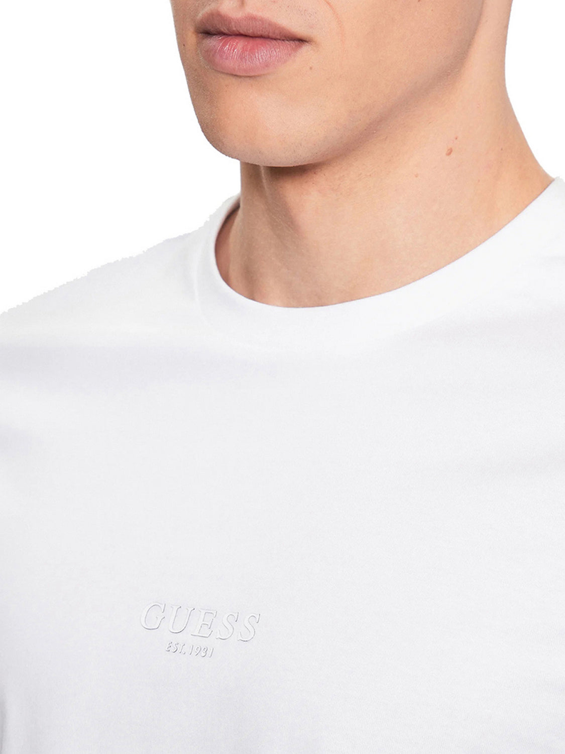 GUESS 1 USCITA Guess T-Shirt Aidy Cn Ss Tee Uomo Bianco Pure white