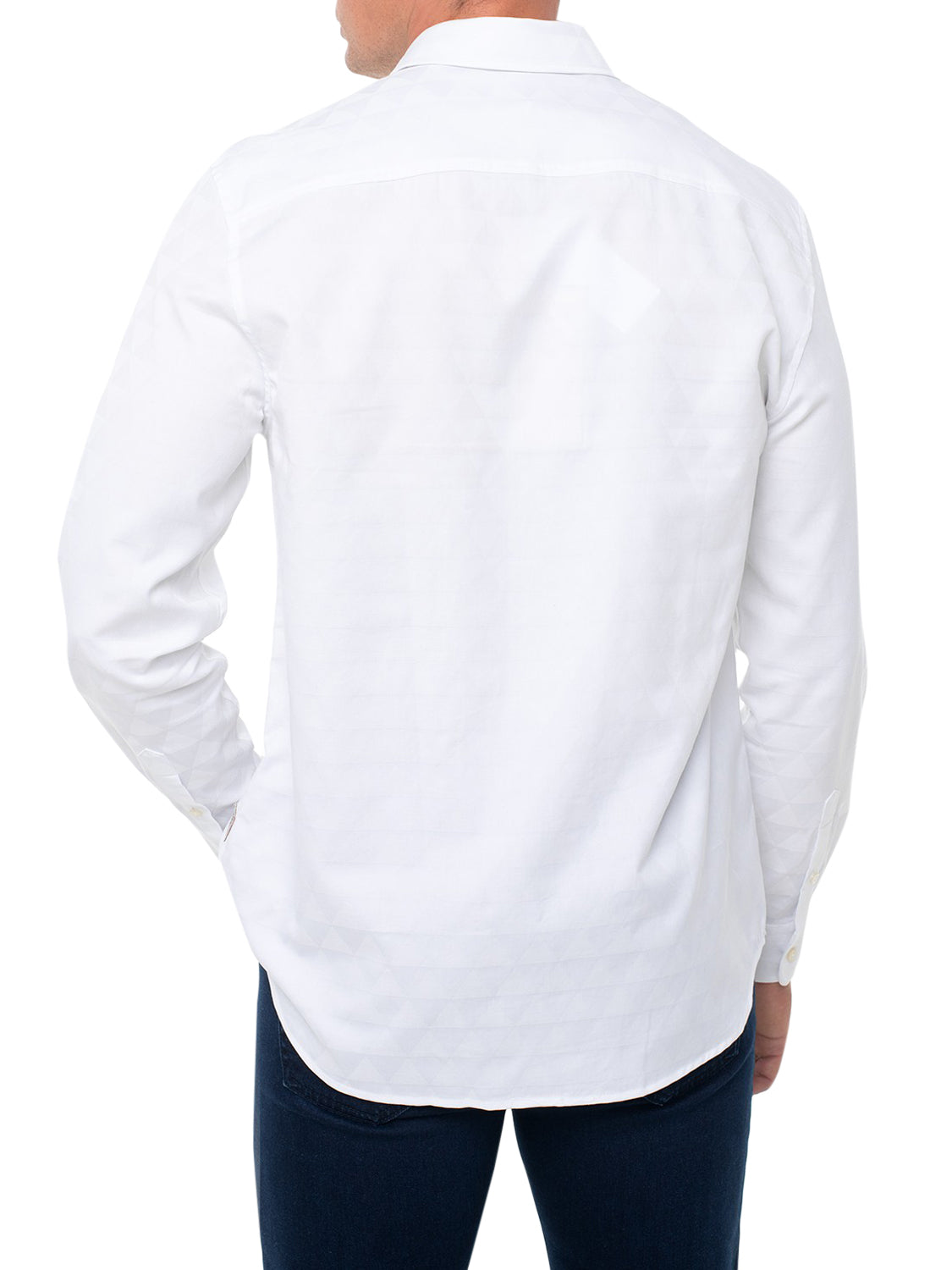 Guess Camicia Ls All Over Jacqaurd 4G Triang Guess - Bianco Ao Small 4G Triangle
