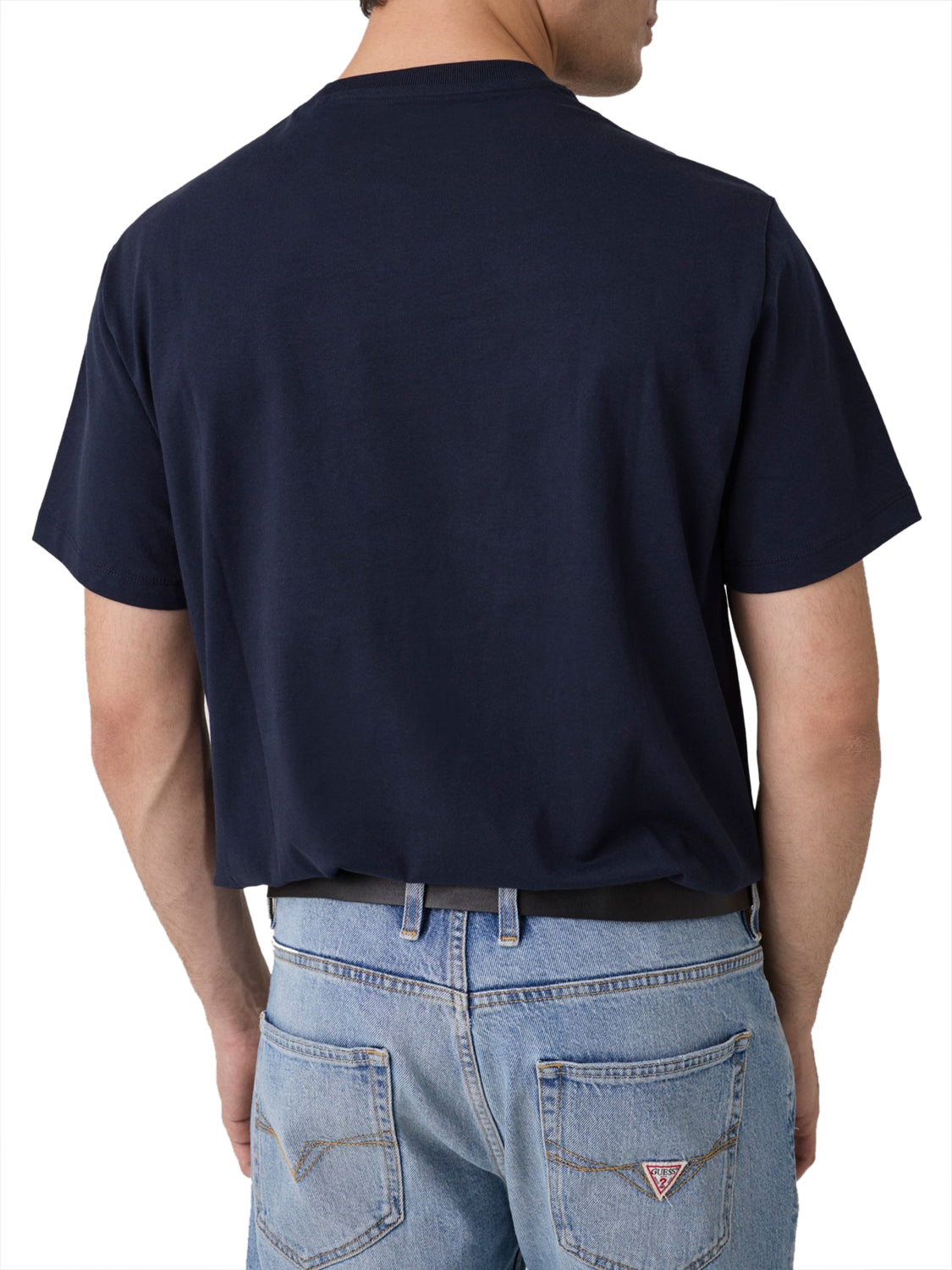 GUESS 1 USCITA Guess T-Shirt Logo Frontale Navy Smart blue