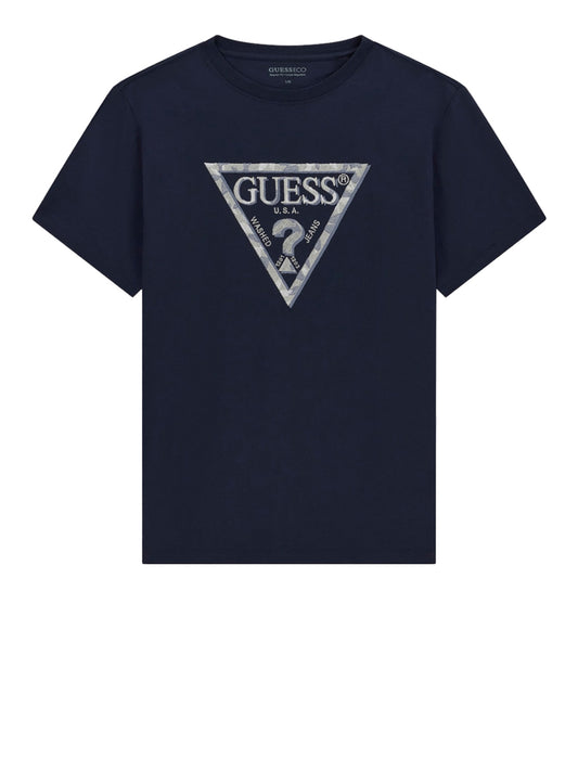 GUESS 1 USCITA Guess T-Shirt Logo Frontale Navy Smart blue