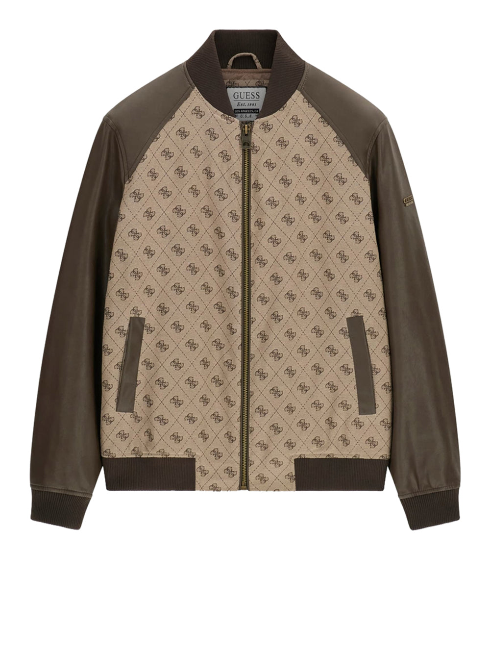 GUESS 1 USCITA Guess Bomber Monogram - Sand Sand 4G Logo Combo