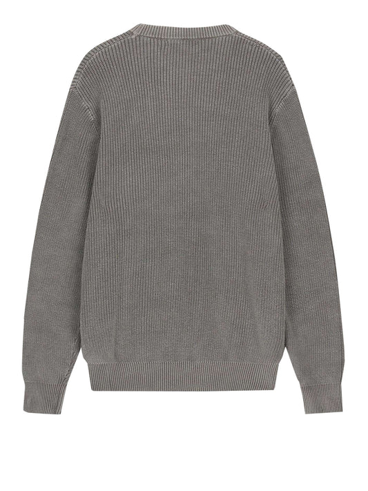 GUESS 1 USCITA Maglione Guess Manny Cn English Rib Washed Sw - Grigio Grigio/beige