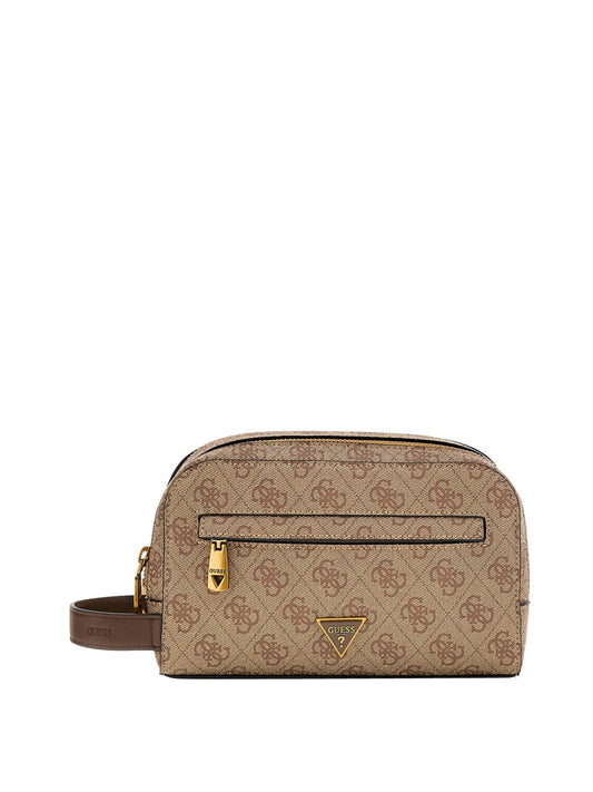 GUESS 1 USCITA Guess Pochette Milano Small Necessaire - Beige Beige Brown