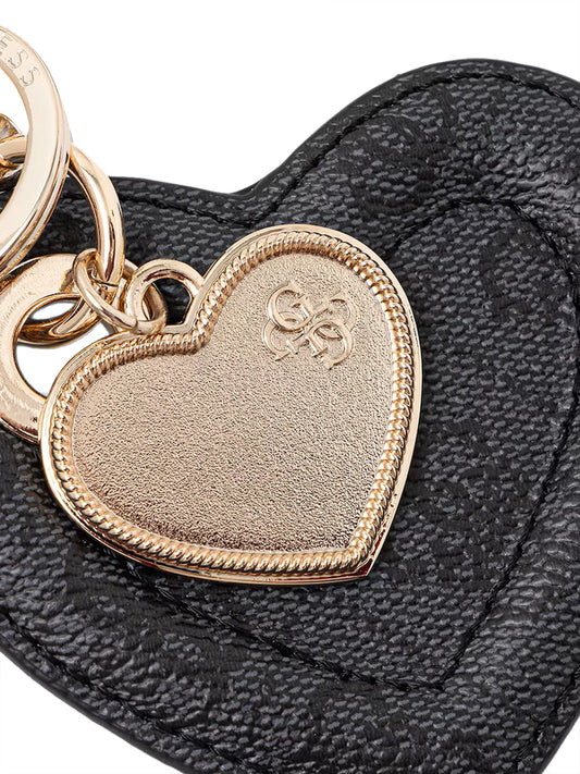 GUESS 1 USCITA Guess Portachiavi Lindsey - Coal Coal Logo