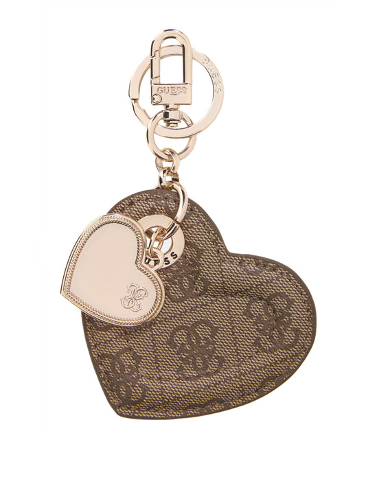 GUESS 1 USCITA Guess Portachiavi Lindsey - Beige Latte Logo