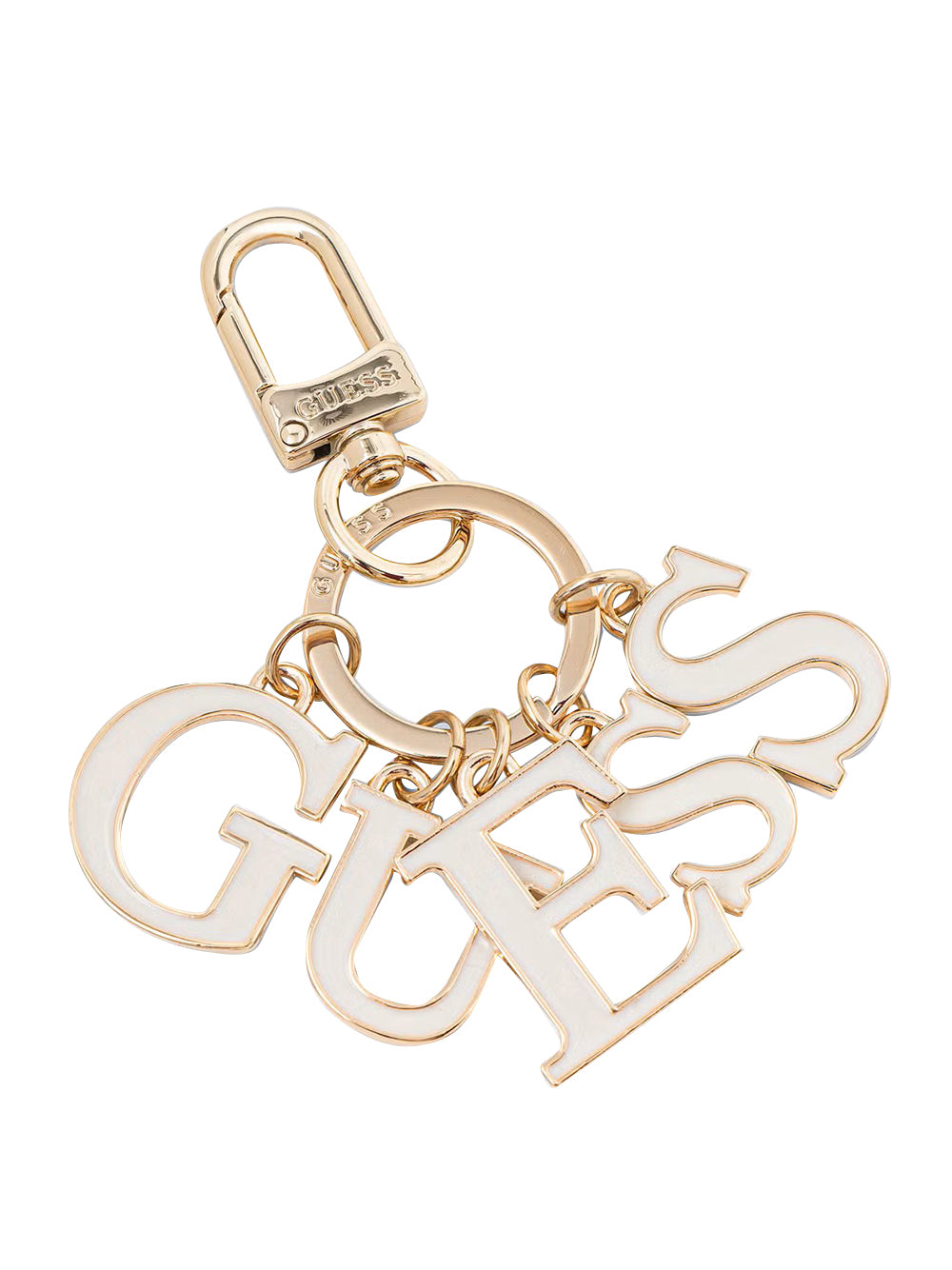 GUESS 1 USCITA Guess Portachiavi Logo - Bianco Off White