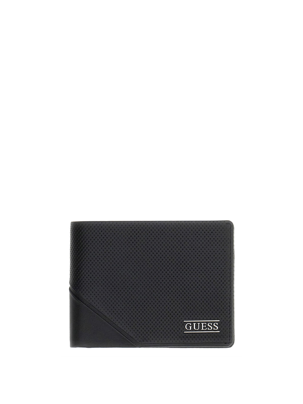 GUESS 1 USCITA Guess Portafoglio Boston In Vera Pelle Con Logo - Nero BLACK