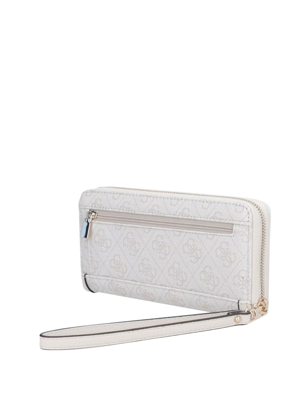 GUESS 1 USCITA Guess Portafoglio Lindsey Slg Large Zip Around - Bone Bone Logo