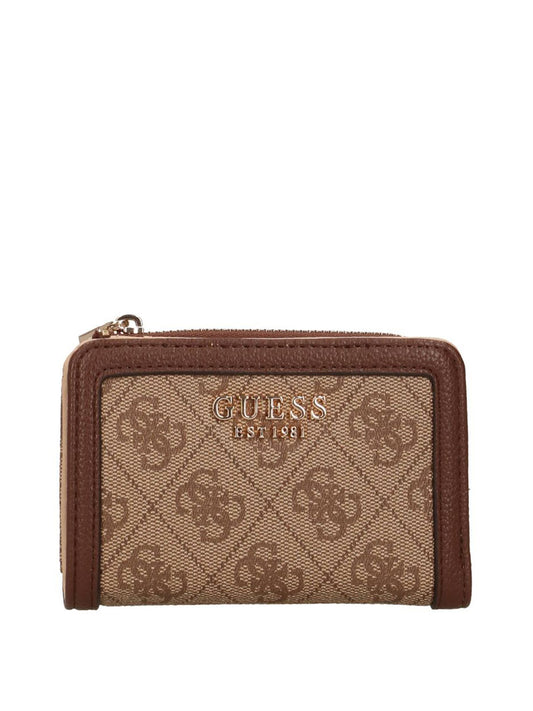 GUESS 1 USCITA Guess Portafoglio Lindsey Marrone Latte Logo