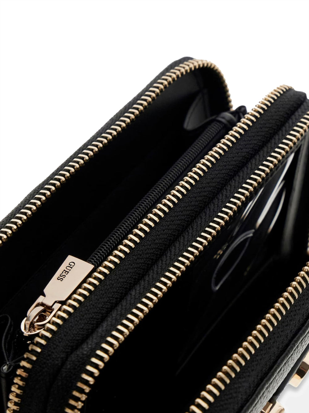 GUESS 1 USCITA Guess Portafoglio Lindsey Slg Med Double Zip - Coal Coal Logo