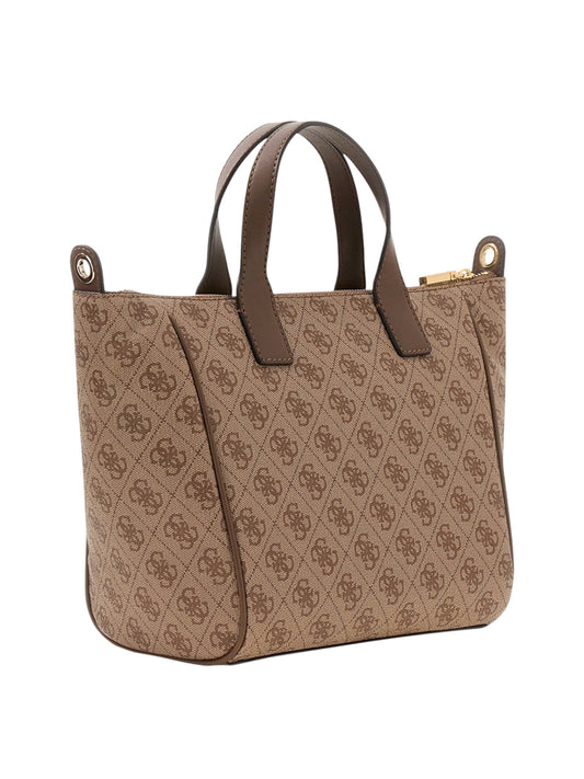 GUESS 1 USCITA Guess Borsa Shopper Follie - Brown Latte Logo