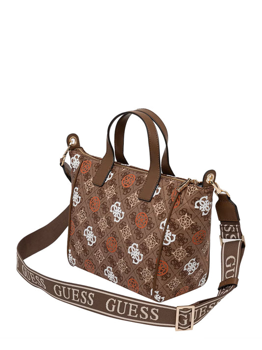 GUESS 1 USCITA Guess Borsa A Mano Eliette Logo Tote - Brown Ginger Logo
