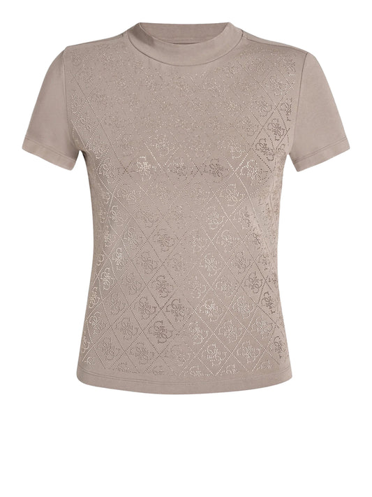 GUESS 1 USCITA Guess T-Shirt Stampa All Over 4G - Silk Taupe Silk taupe