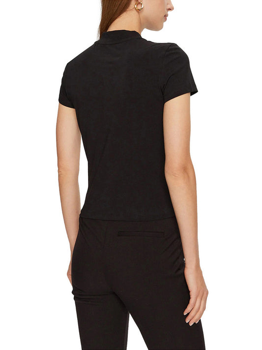 GUESS 1 USCITA T-Shirt Guess Mock Neck All Over 4G - Nero Jet Black A996