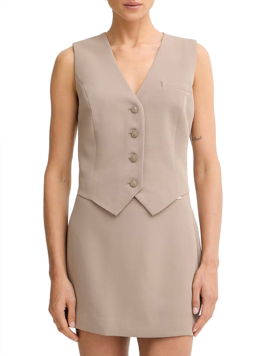 GUESS 1 USCITA Guess Gilet Sl Theoline Perfect Vest - Taupe Silk taupe