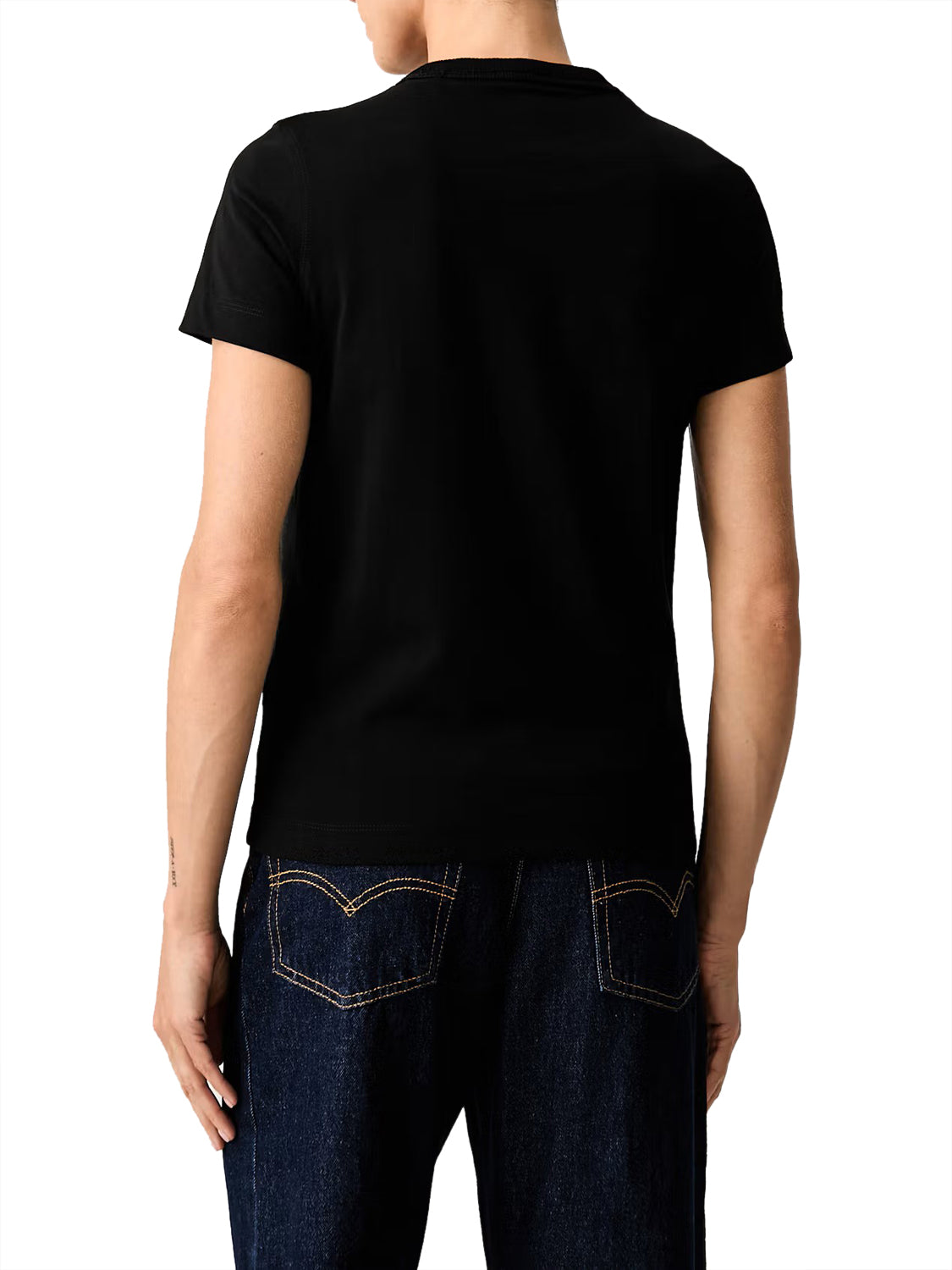 GUESS 1 USCITA Guess T-Shirt Beads Script - Nero Jet Black A996