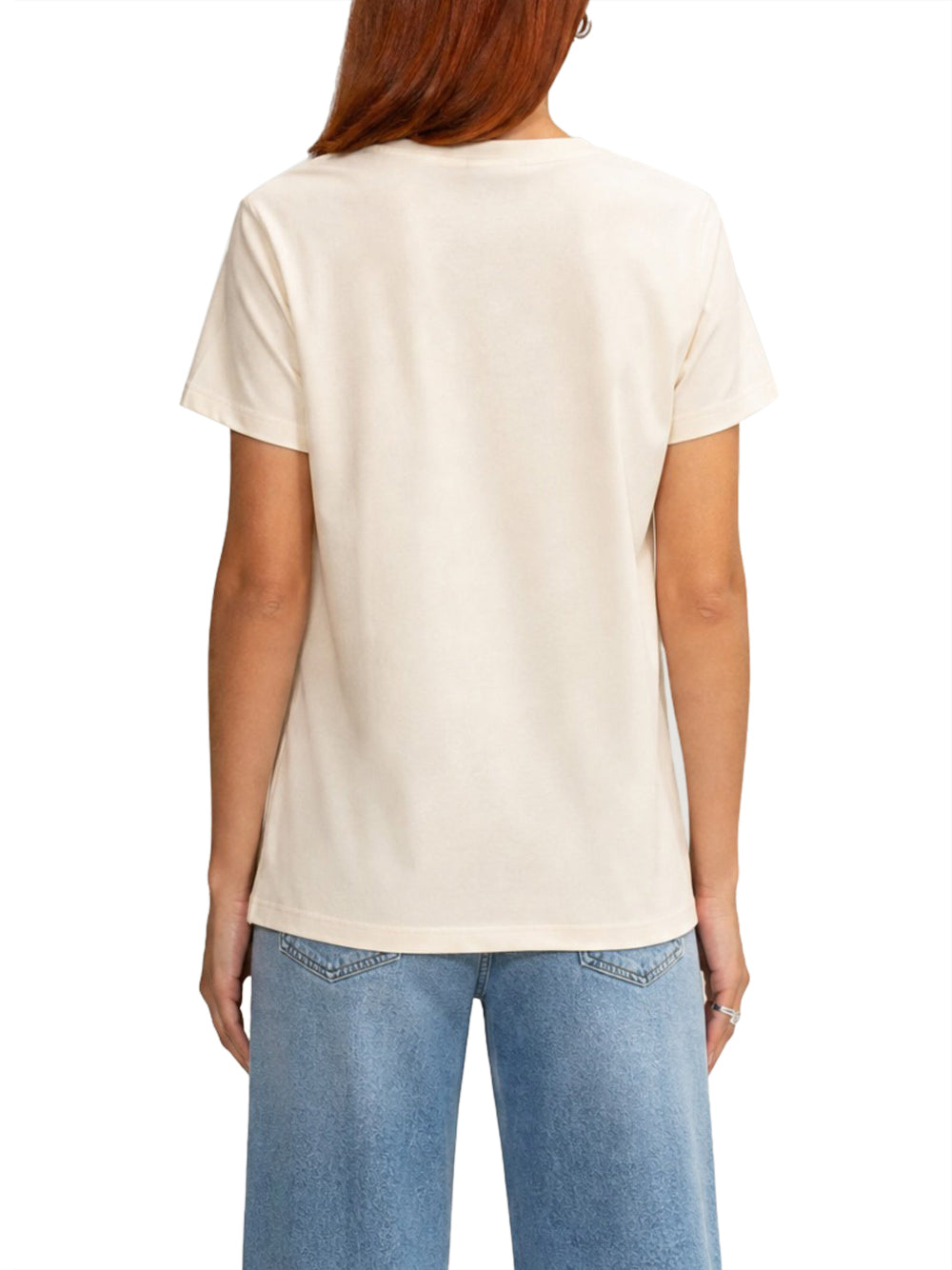 GUESS 1 USCITA Guess T-Shirt Snake Script Rhinestone - Cream White Cream white