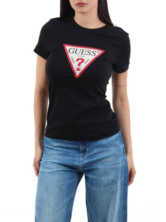 GUESS 1 USCITA Guess T-Shirt Original Hotfix Tee - Nero Jet Black A996