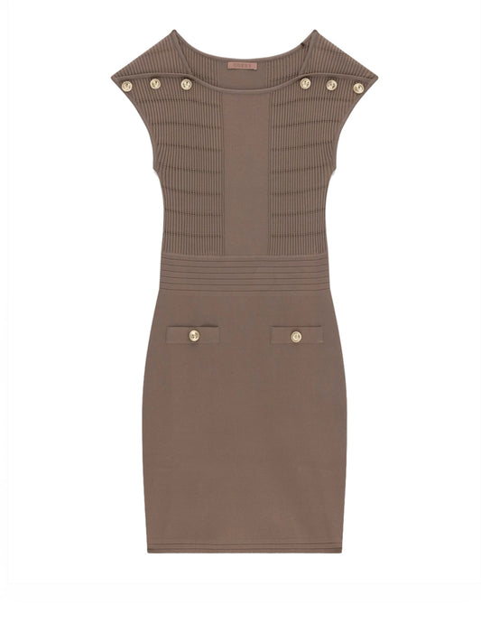 GUESS 1 USCITA Guess Abito Square Carmen - Taupe Silk taupe