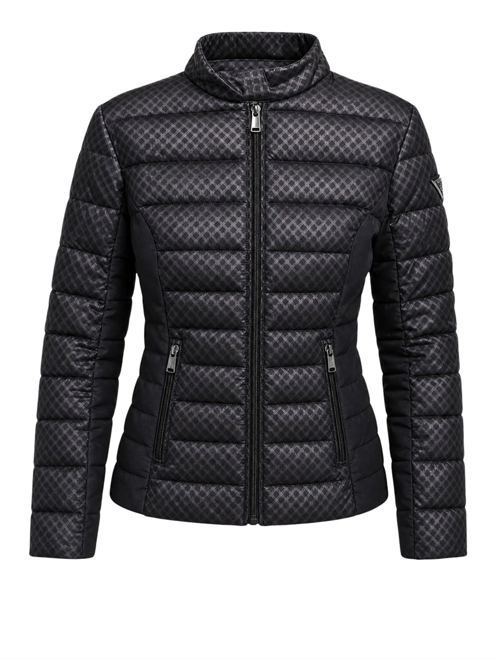 GUESS 1 USCITA Guess Giubbotto New Vona Block Embossed - Nero Jet Black A996