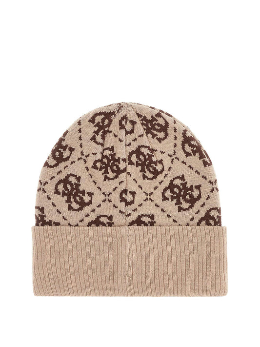 GUESS 2 USCITA Cappello Guess Milano Beanie - Beige Beige/Brown