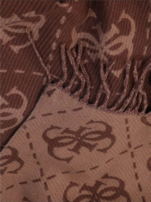 GUESS 2 USCITA Sciarpa Nolana 4G Logo Guess - Marrone Brown Logo