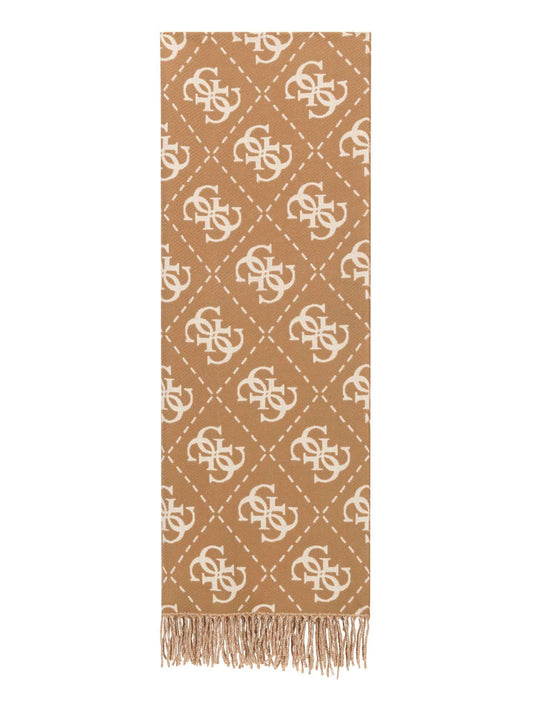 GUESS 2 USCITA Sciarpa Guess AW5217 VIS03 - Beige Latte Logo Brown