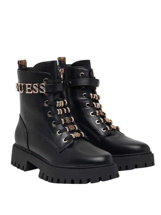 Guess Anfibi in Ecopelle Ficki Guess - Nero/Marrone Black Brown