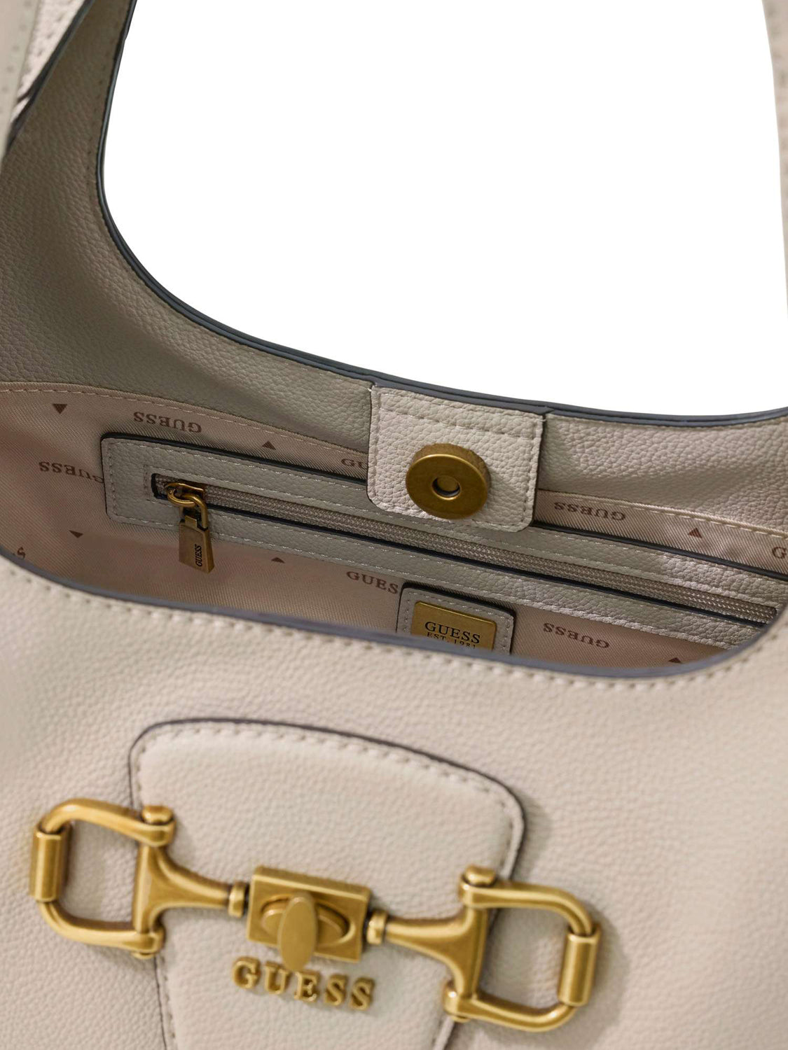 GUESS 2 USCITA Borsa Guess Sunset Small Hobo - Bianco/Rosa BONE