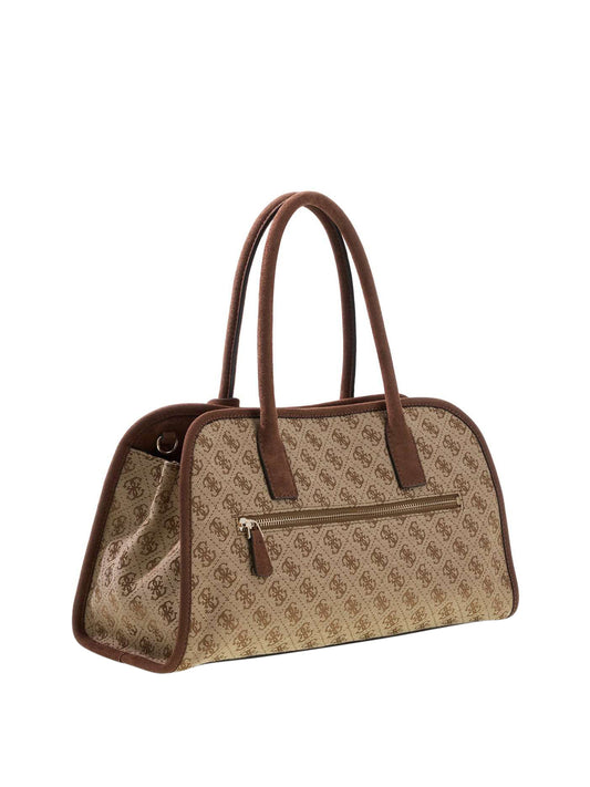GUESS 2 USCITA Borsa A Mano Samantha Girlfriend Guess - Marrone/Beige Latte Logo/Brown