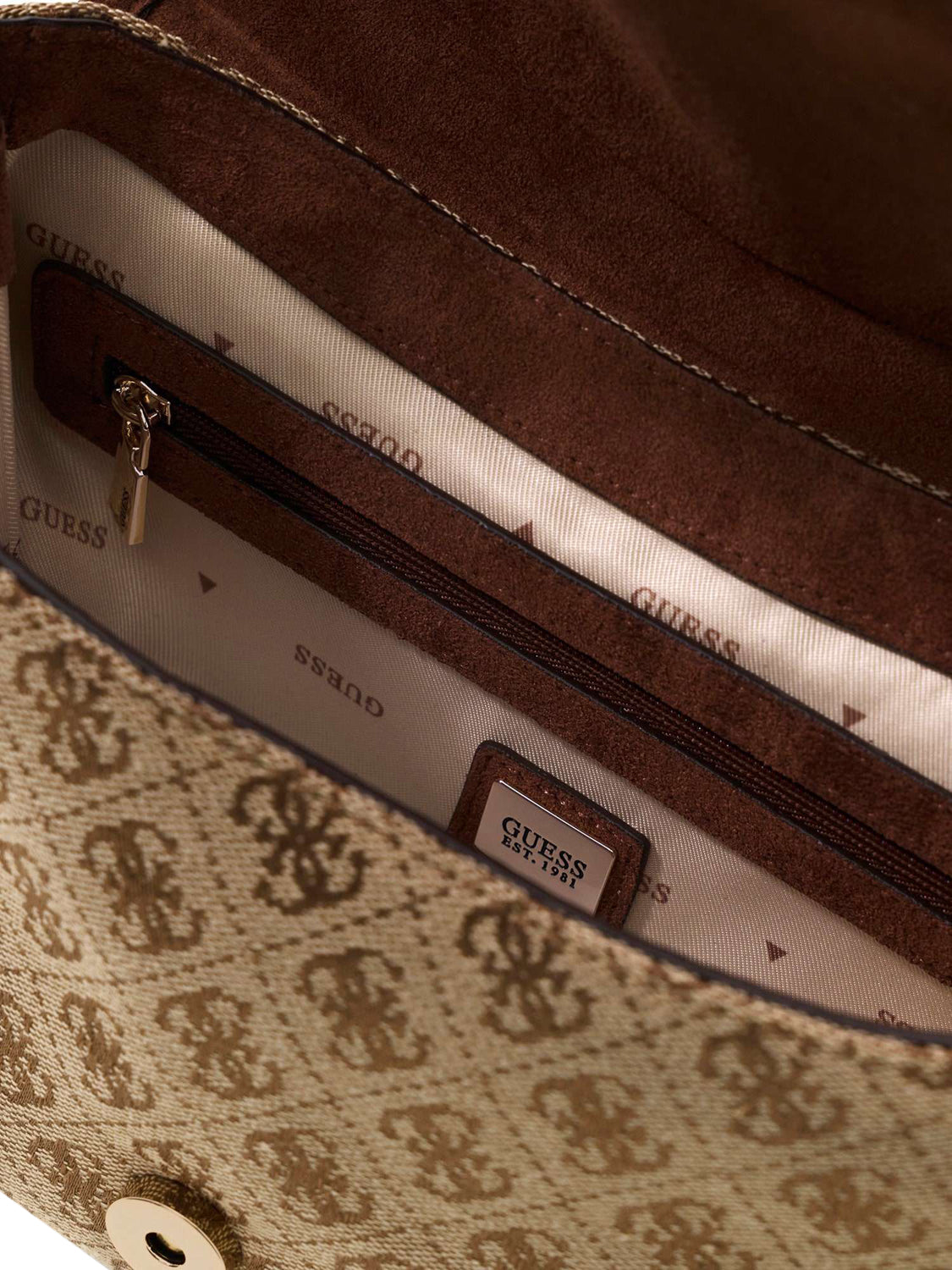 Guess Borsa a Tracolla Samantha Flap Guess - Marrone Beige