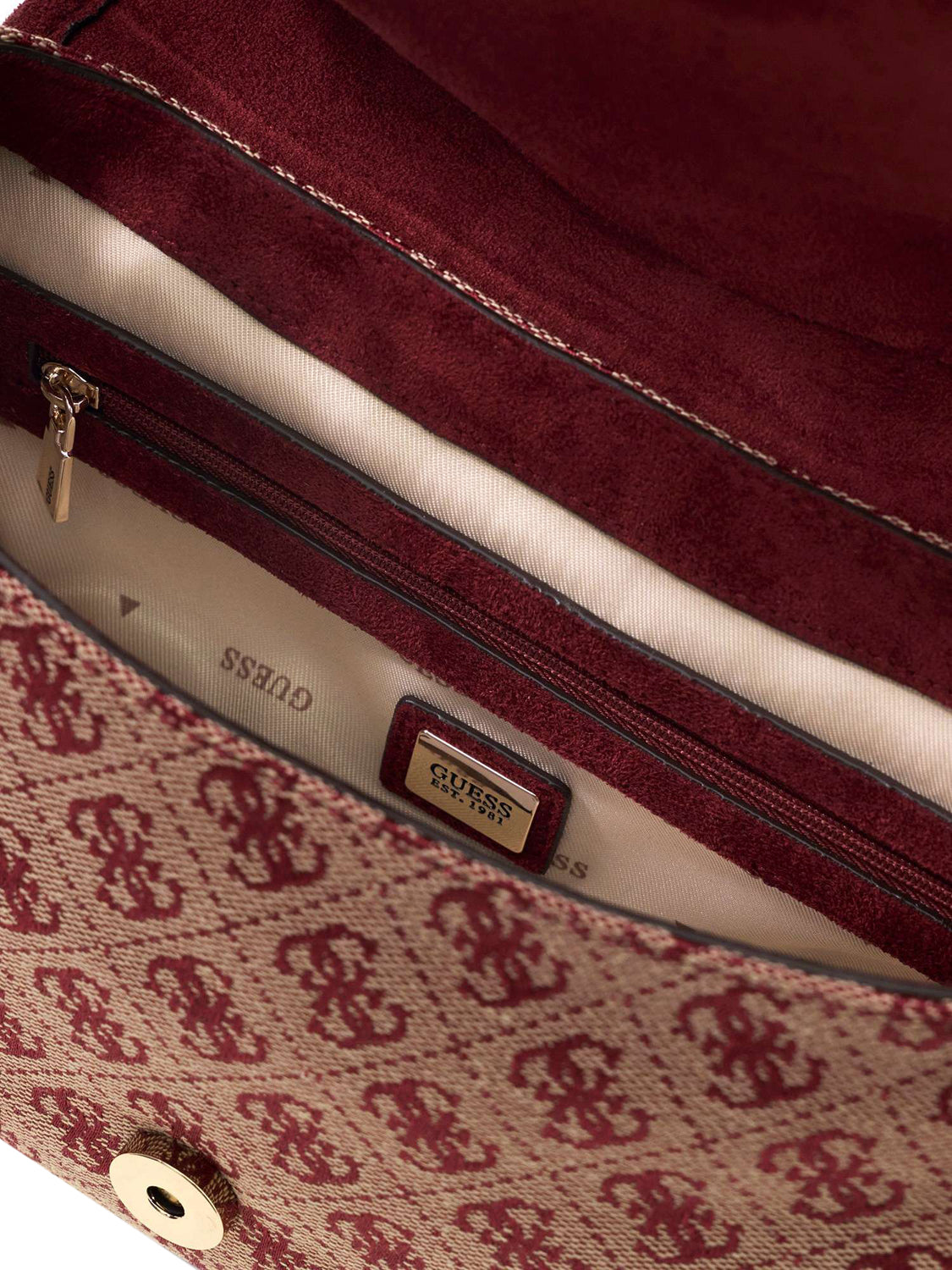 GUESS 2 USCITA Borsa a Tracolla Samantha Flap Guess - Bordeaux BORDEAUX