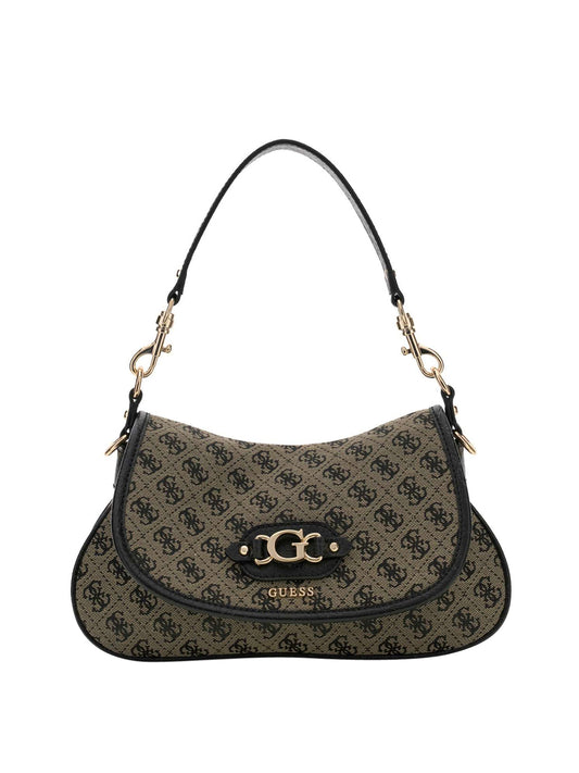 GUESS 2 USCITA Guess Borsa A Tracolla Samantha Flap - Nero Black Logo