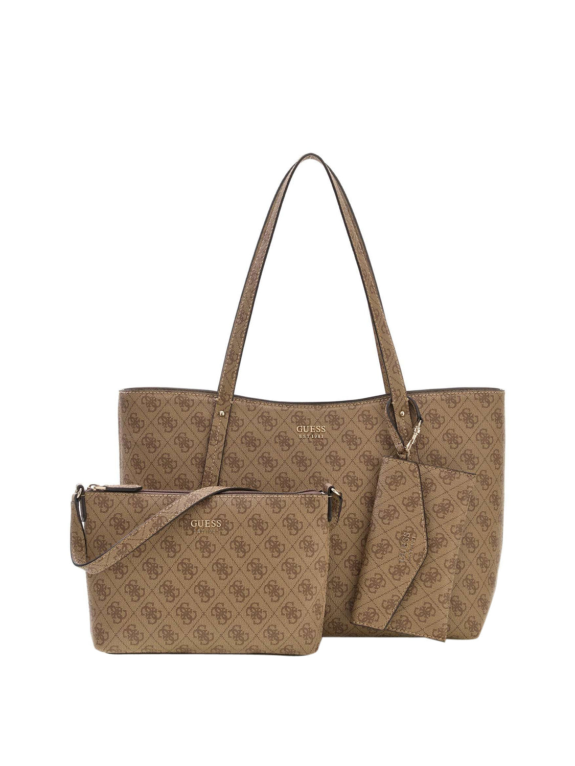 GUESS 2 USCITA Borsa a Mano Guess Brenton - Beige Beige