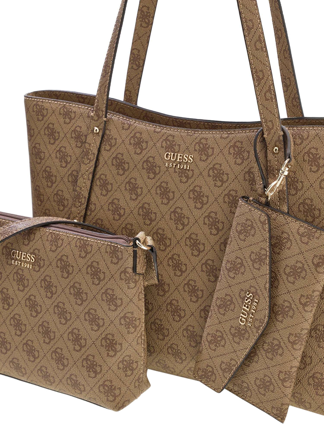 GUESS 2 USCITA Borsa a Mano Guess Brenton - Beige Beige