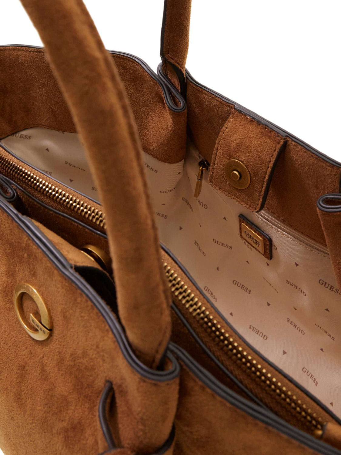 GUESS 2 USCITA Borsa a Mano Allegra Guess - Cognac Cognac