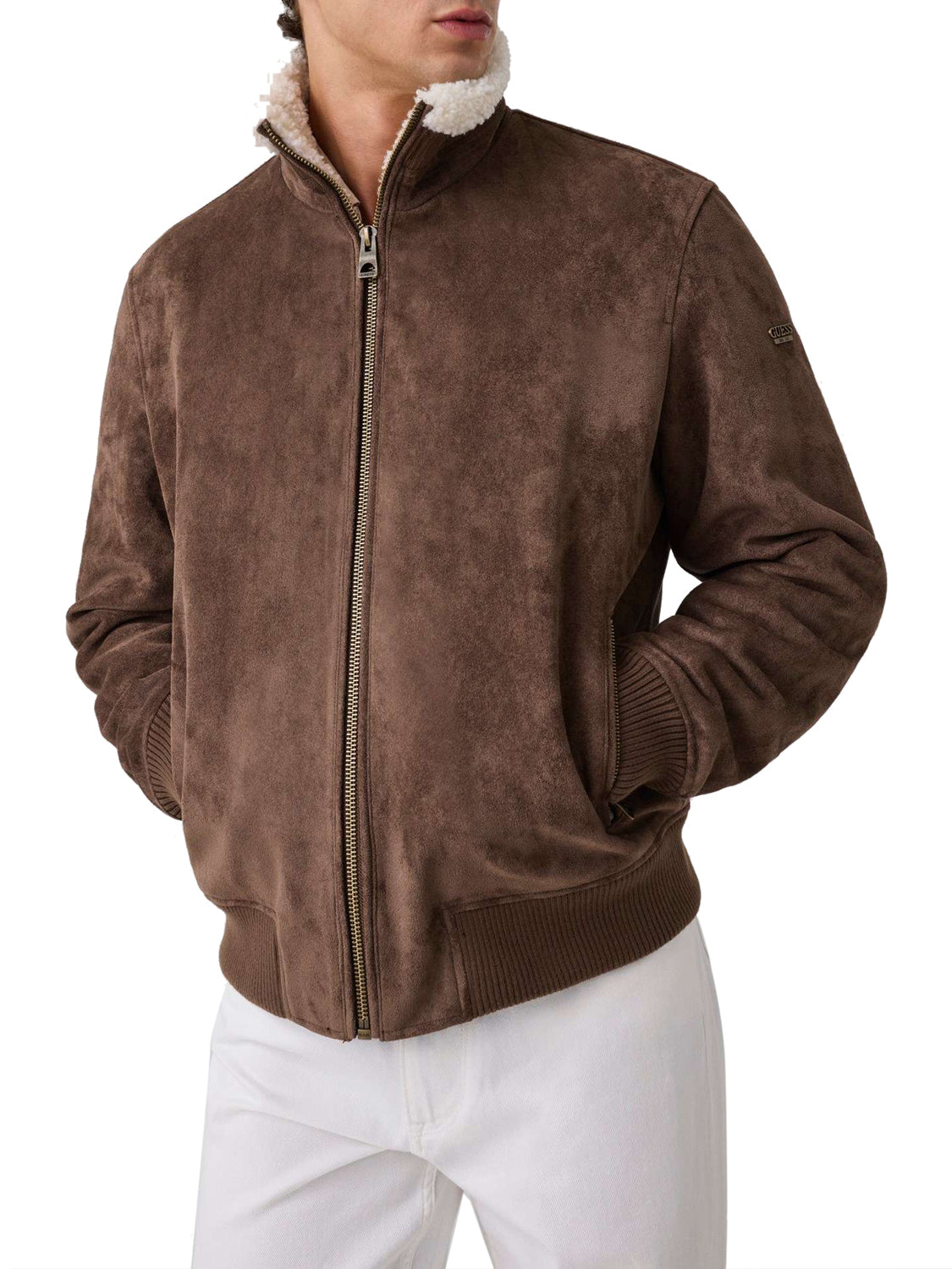 Guess Guess Giacca Suede Marrone Carob Chocolate