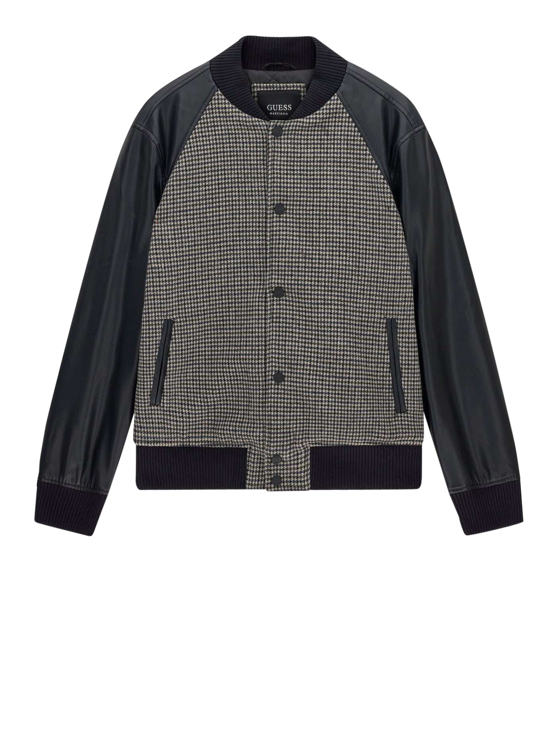 GUESS 2 USCITA Bomber Guess Checked - Grigio Yarn Dye Check Grey-
