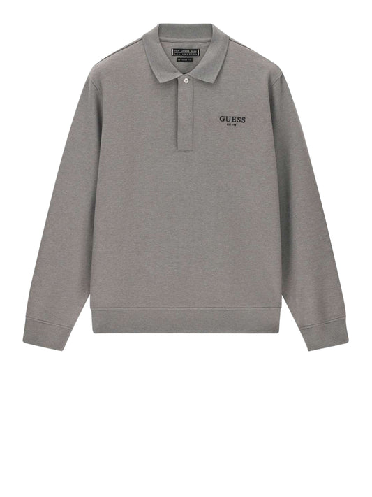 GUESS 2 USCITA Guess Polo Ls Polo Sweatshirt - Grigio Deep Rain Cloud Heat