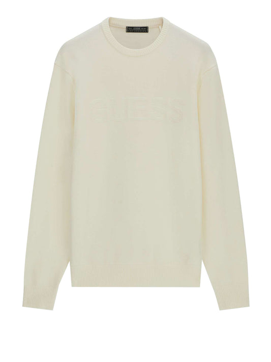 GUESS 2 USCITA Guess Felpa Noburo Cn Logo Reverse Ls - Beige Beige Linen