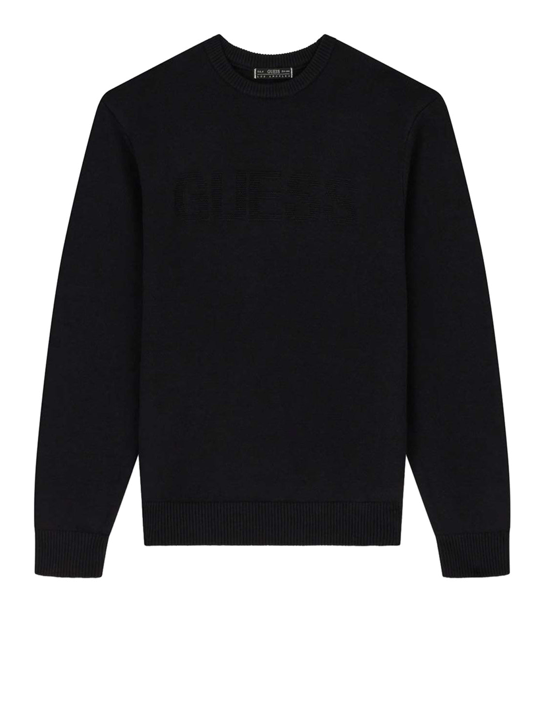 GUESS 2 USCITA Guess Felpa Noburo Cn Logo Reverse Ls - Nero Jet Black A996