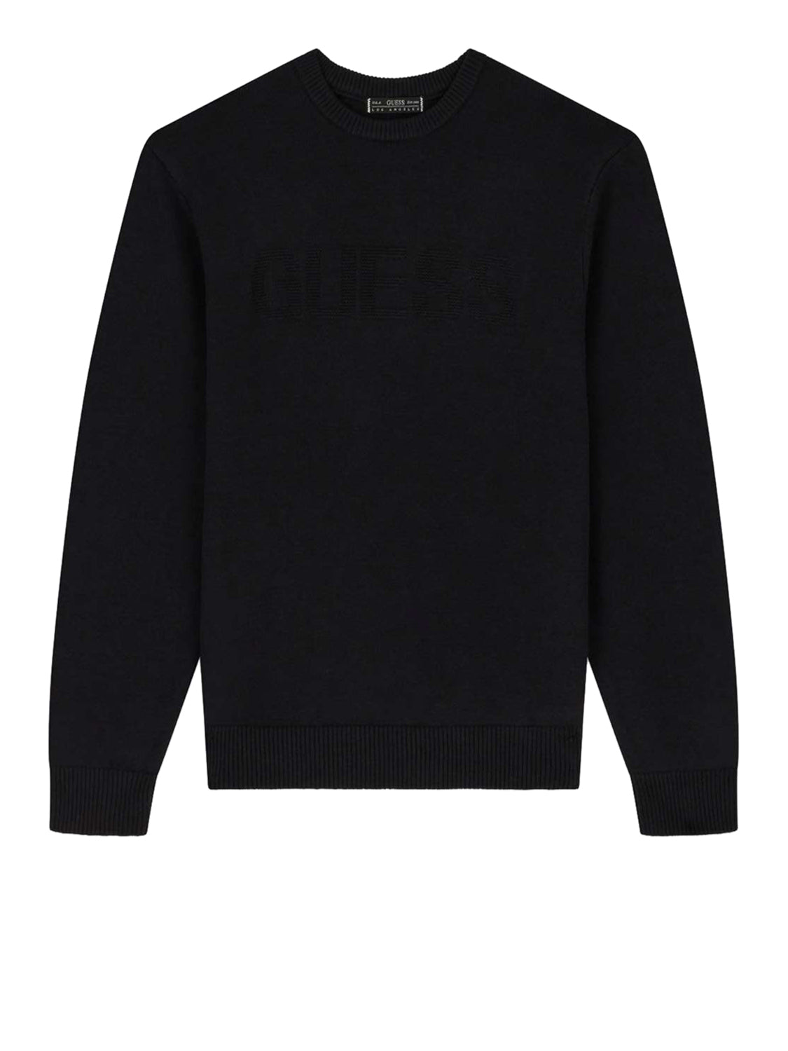 GUESS 2 USCITA Guess Felpa Noburo Cn Logo Reverse Ls - Nero Jet Black A996
