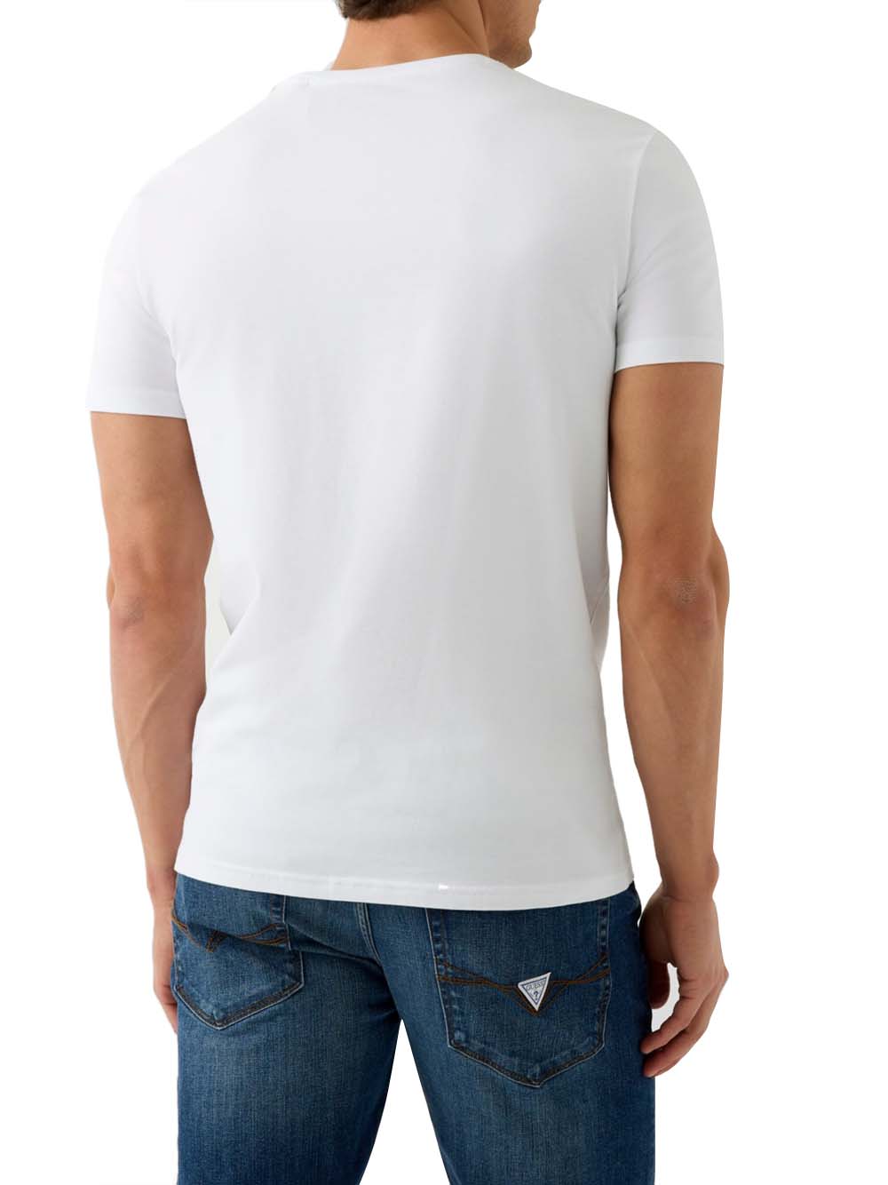 GUESS 2 USCITA Guess T-Shirt In Misto Cotone - Bianco Pure white